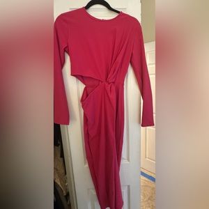 Pink women’s slit dress